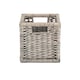 image 2 of Wooden Framed Split Willow Storage Basket Brown | Brown | S