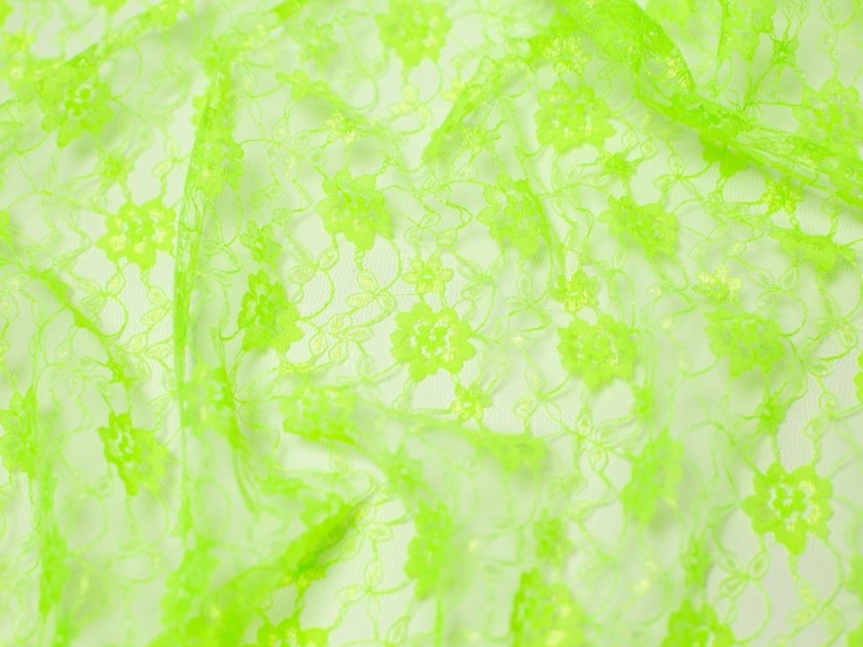 Minerva Core Range Green Delicate Lace Fabric for Dressmaking, 112.5cm / 44" Wide - per metre