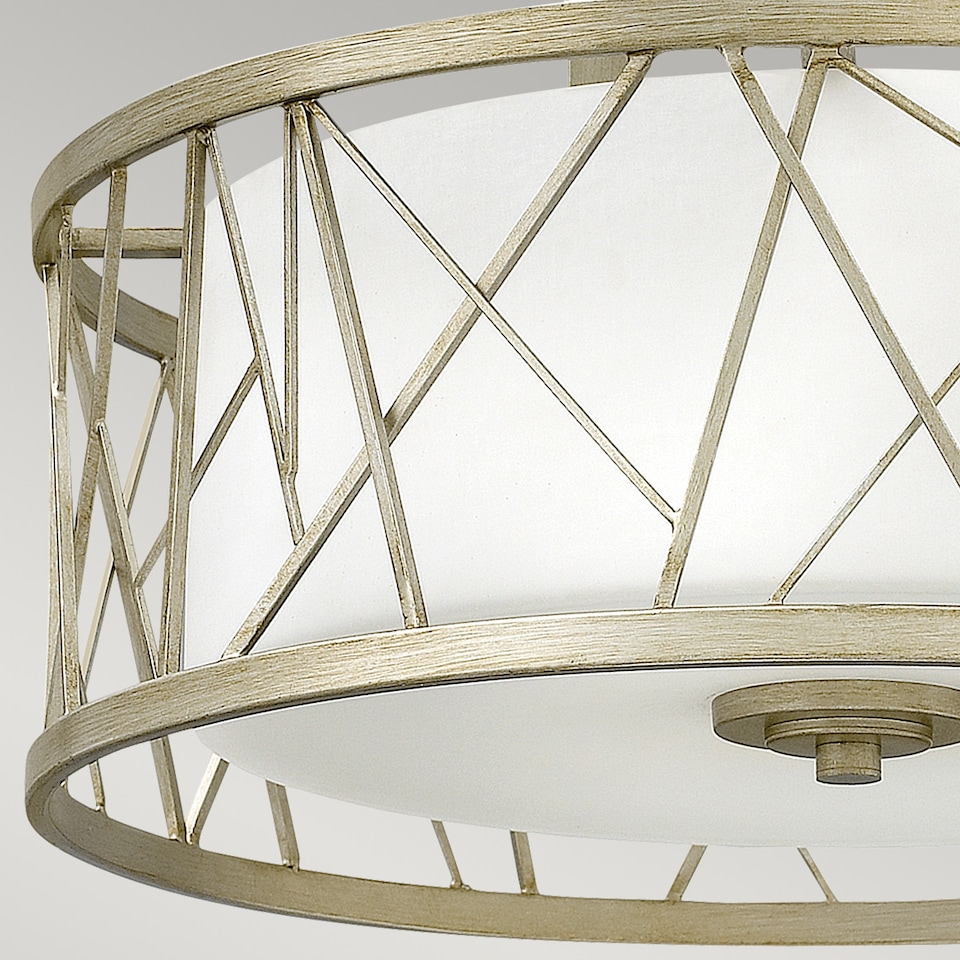 image 1 of Nest 3 Light Semi Flush Ceiling Light Silver Leaf, E27