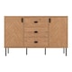 image 3 of Leon 2 Door 3 Drawer Sideboard - L40 x W160 x H72.5 cm - Medium Oak Effect | Brown