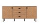 image 3 of Leon 2 Door 3 Drawer Sideboard - L40 x W160 x H72.5 cm - Medium Oak Effect | Brown