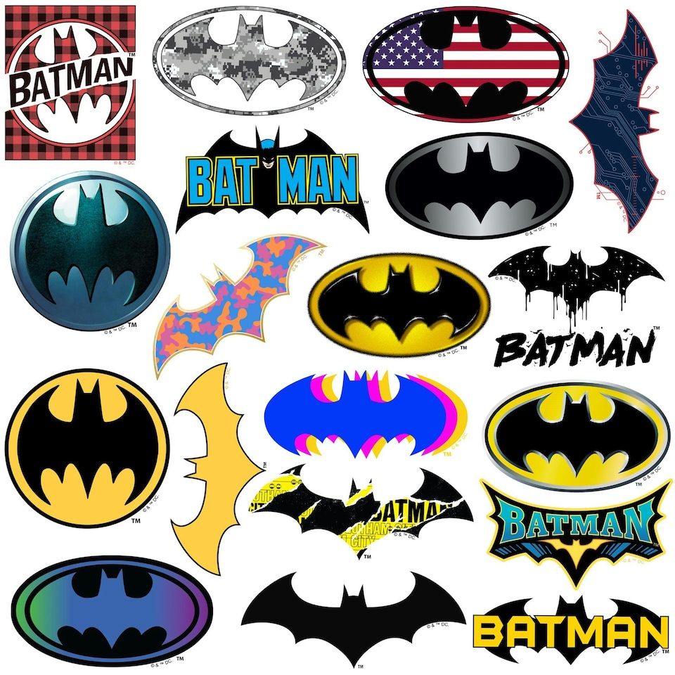 image 1 of Batman Deluxe Stickers (Pack of 100) - Multicoloured - One Size
