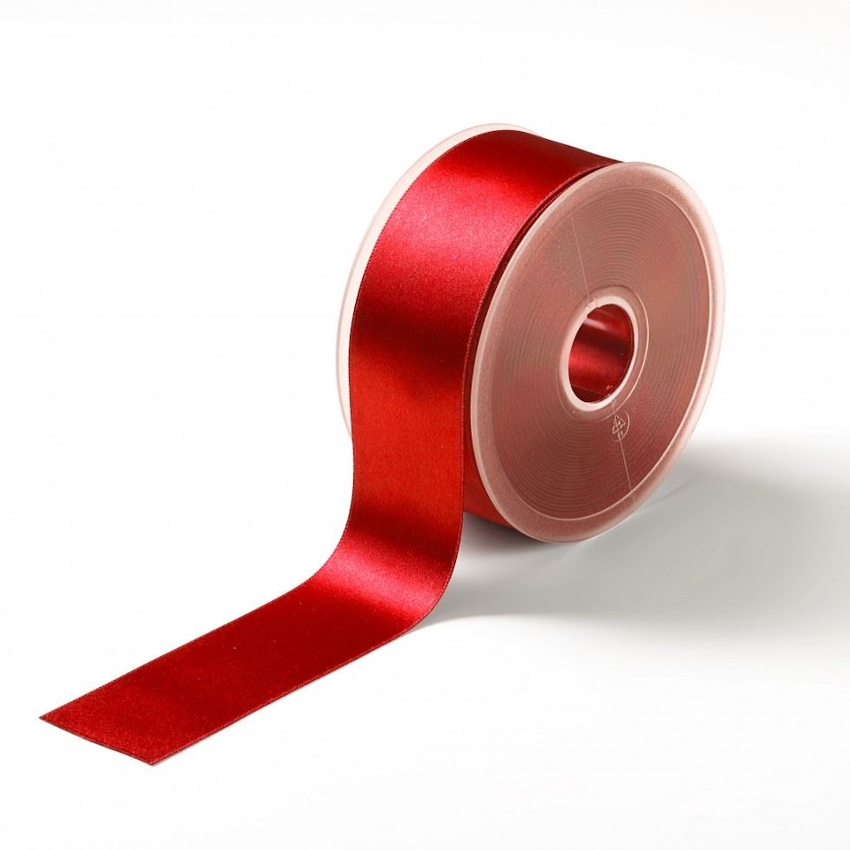 Prym Red 38mm Satin Ribbon for Dressmaking - per metre