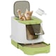 image 6 of PawHut Cat Litter Box, Hooded Cat Litter Tray with Lid, Scoop Green | One Size