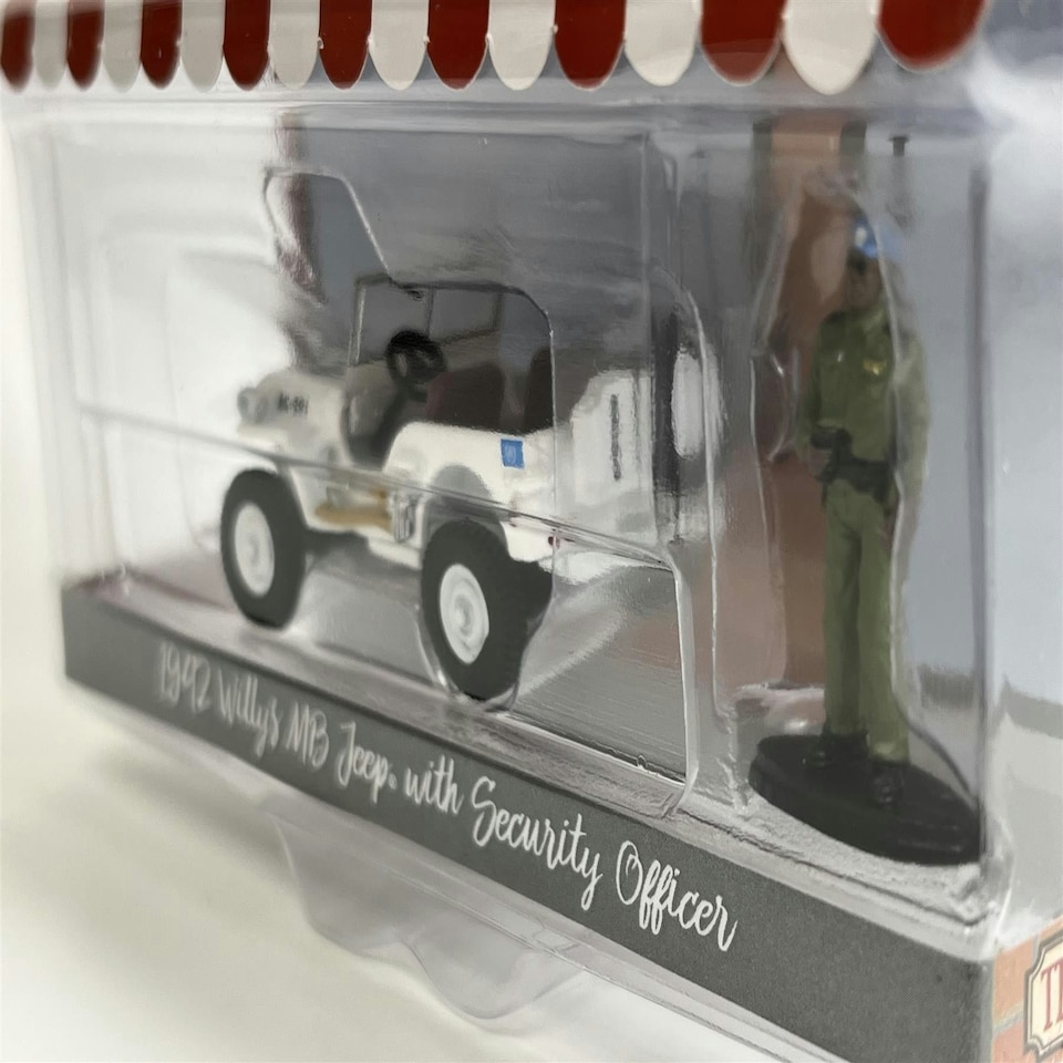 image 1 of 1942 Willys MB Jeep with Security Officer 1:64 Greenlight 97110A