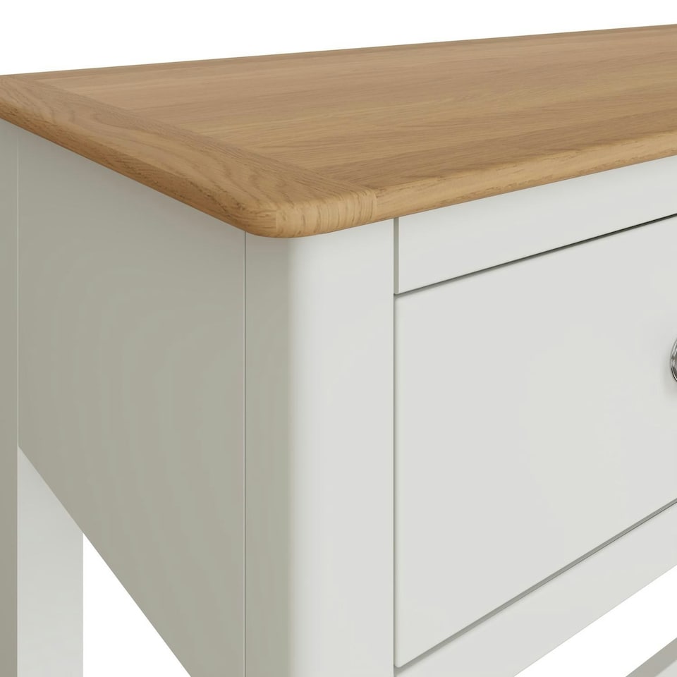 image 1 of Taberno 2 Drawer Dressing Table Linen White White
