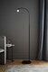 image 2 of ValueLights Modern Designer Style Black Curved Stem Floor Lamp Base | Black