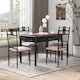 image 2 of COSTWAY 5PCS Dining Table & Chair Set Breakfast Bar Kitchen Furniture with Padded Seat
