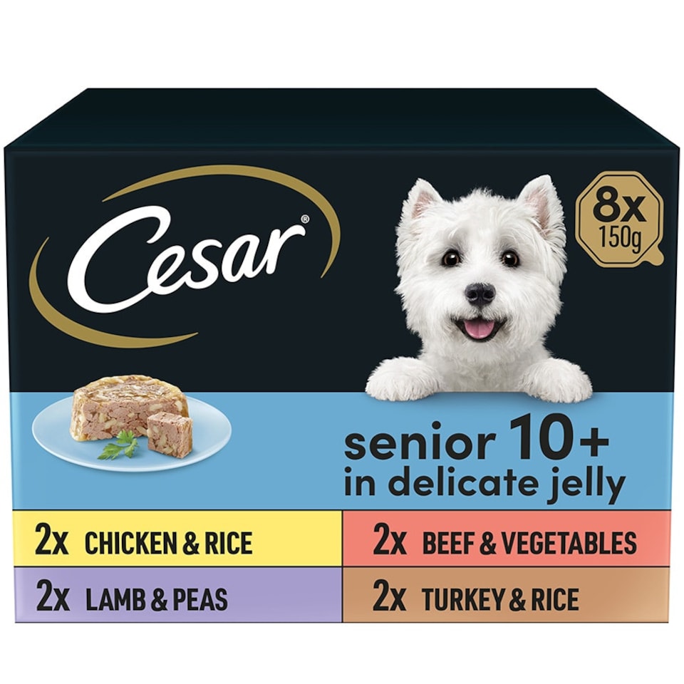 image 1 of Cesar Senior 10+ In Delicate Jelly 24 x 150g