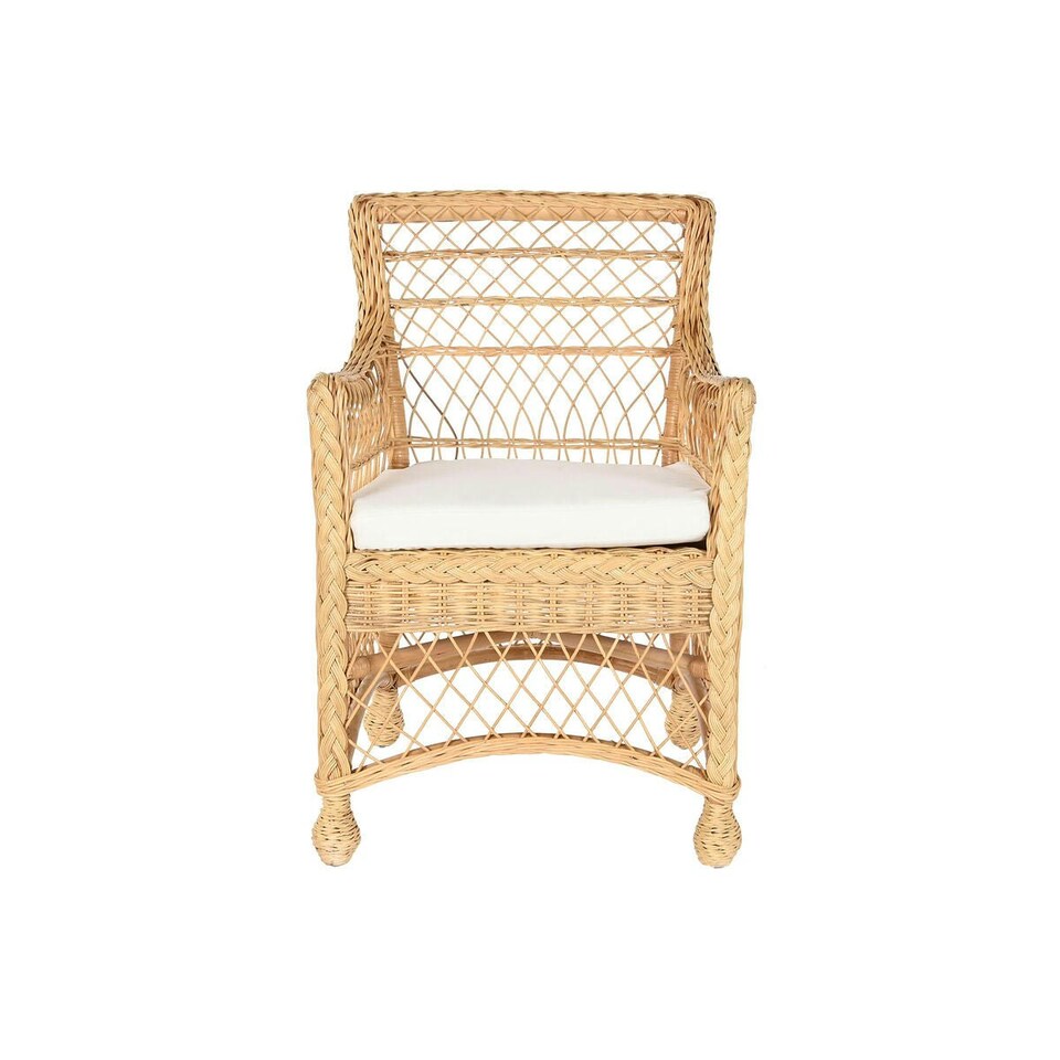 image 1 of Armchair DKD Home Decor White Natural 56 x 63 x 86 cm White