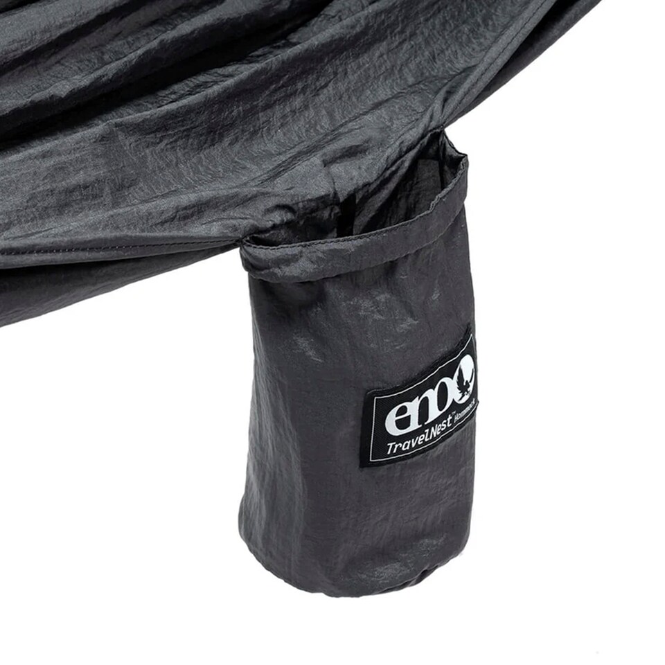 image 1 of TravelNest Hammock with Straps - Compact All-in-One Portable Camping Set | Grey | Grey