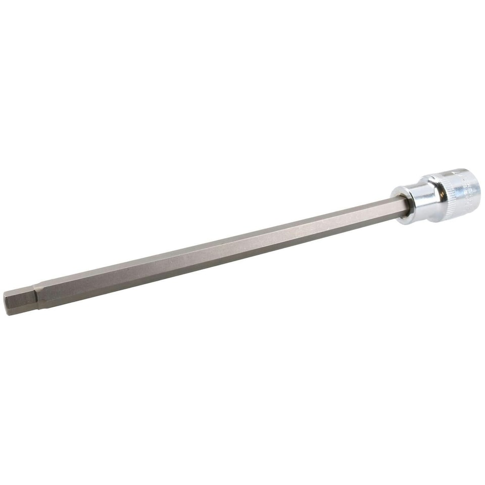 image 1 of 7mm Hex Allen Key Long Bit Internal Socket Metric 1/2" Drive 200mm Length Cr-V