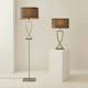image 6 of ValueLights Katniss Brushed Chrome Table Lamp with Oval Shade Chrome | Grey
