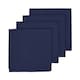 image 1 of Homescapes Navy Blue Set of 4 Cotton Napkins | Blue | One Size | 1