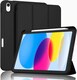image 1 of KAV Case for iPad A16 11th Generation 11 Inch 2025 and iPad 10th Generation 10.9 Inch 2022 Slim Protective Smart Cover with Auto Sleep Wake Trifold Stand Lightweight Shockproof Tablet Case (Black)