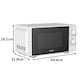 image 4 of HYE 20L 700W Freestanding Manual Microwave Oven - White - SA01MM207W13