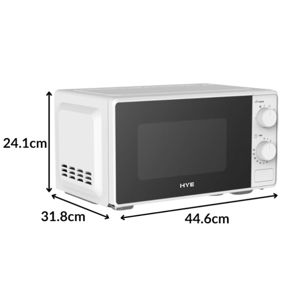 image 1 of HYE 20L 700W Freestanding Manual Microwave Oven - White - SA01MM207W13
