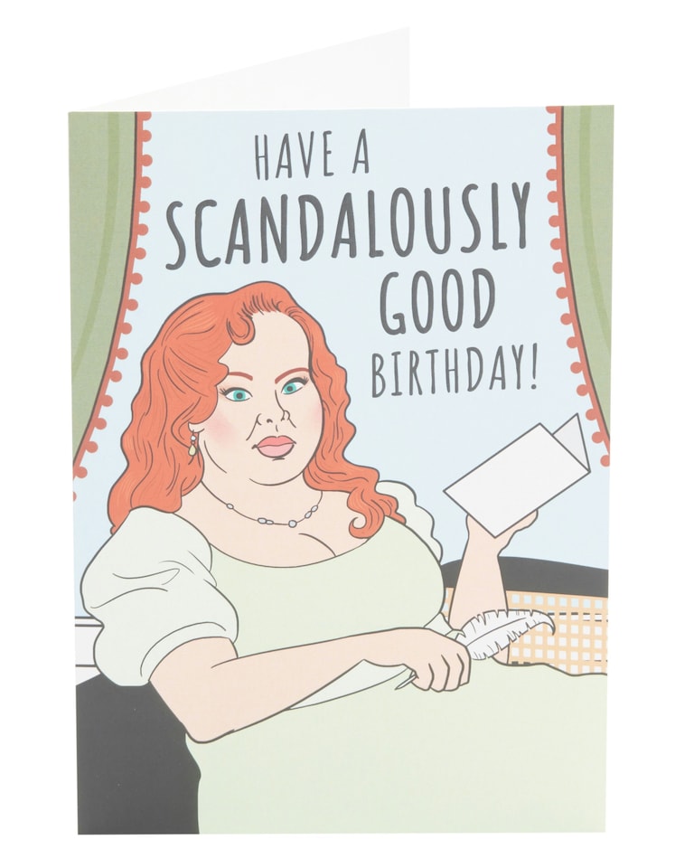 image 1 of Humour Birthday Card - Bridgerton Scandalous
