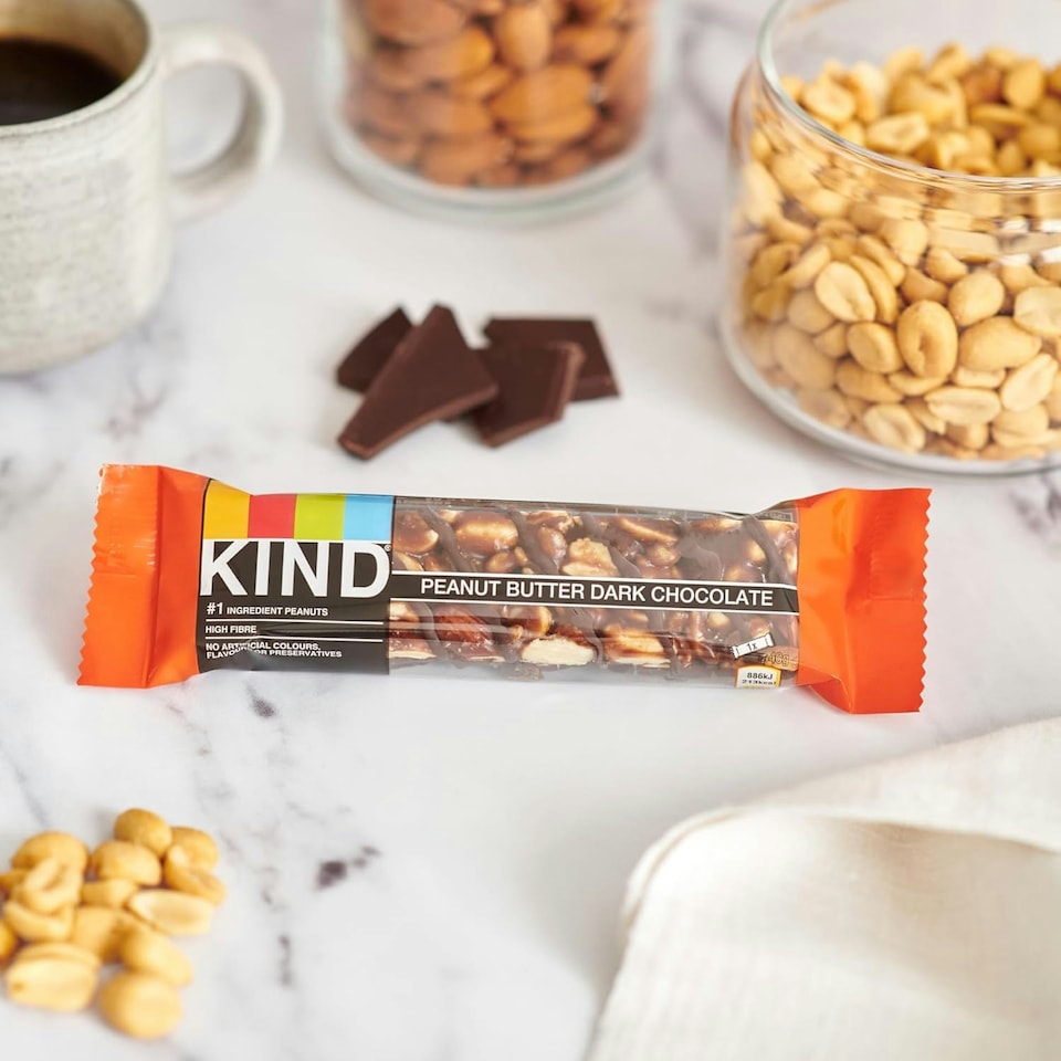 image 1 of KIND Bars, Gluten Free Snack Bars, Peanut Butter Dark Chocolate, Healthy Snack, No Artificial Colours, Flavours or Preservatives, Multipack 12 x 40g