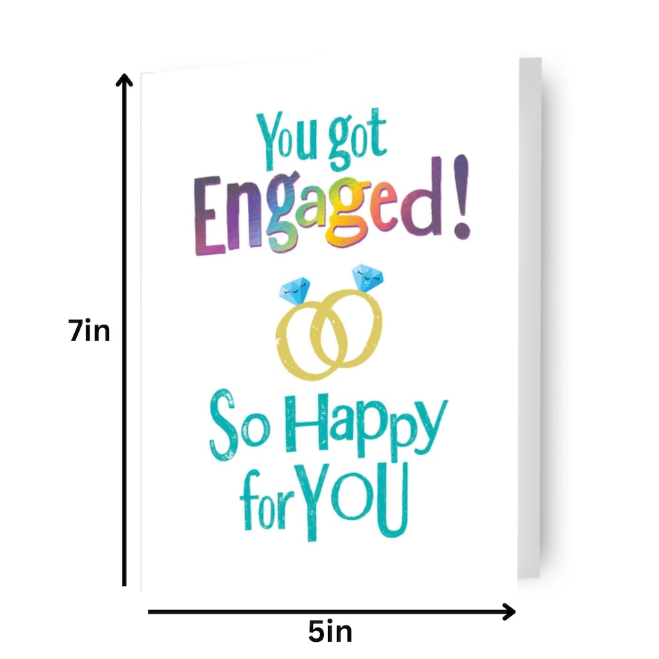 image 1 of Brightside 'You Got Engaged' Happy Engagement Card