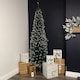 image 1 of 6.5ft (2m) Pencil Style Slim Snow Tipped Artificial Christmas Tree in Green