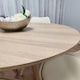 image 10 of Dining Table and 4 Chairs Round Wood Effect 4 Cream faux Leather Plastic Chairs Dining Set | Cream | One Size | 5