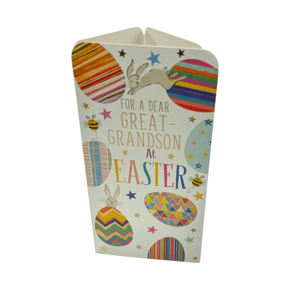 image 1 of For Great-Grandson Bunnies And Eggs Design Easter Money Wallet Card