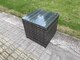 image 5 of Fimous 11 Seater Rattan Outdoor Furniture Lounge Sofa Garden Dining Set with Dining Table Side Table 2 Big Footstools Dark Grey Mixed