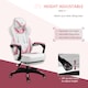 image 3 of Vinsetto Gaming Chair Ergonomic Reclining Manual Footrest Wheels Stylish Pink
