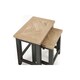 image 5 of Classic Rustic Dark Grey Nest of Tables Grey