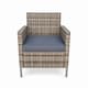 image 5 of Amazon Rattan Fire Pit Dining Set - Round Table with 6 Chairs | Grey