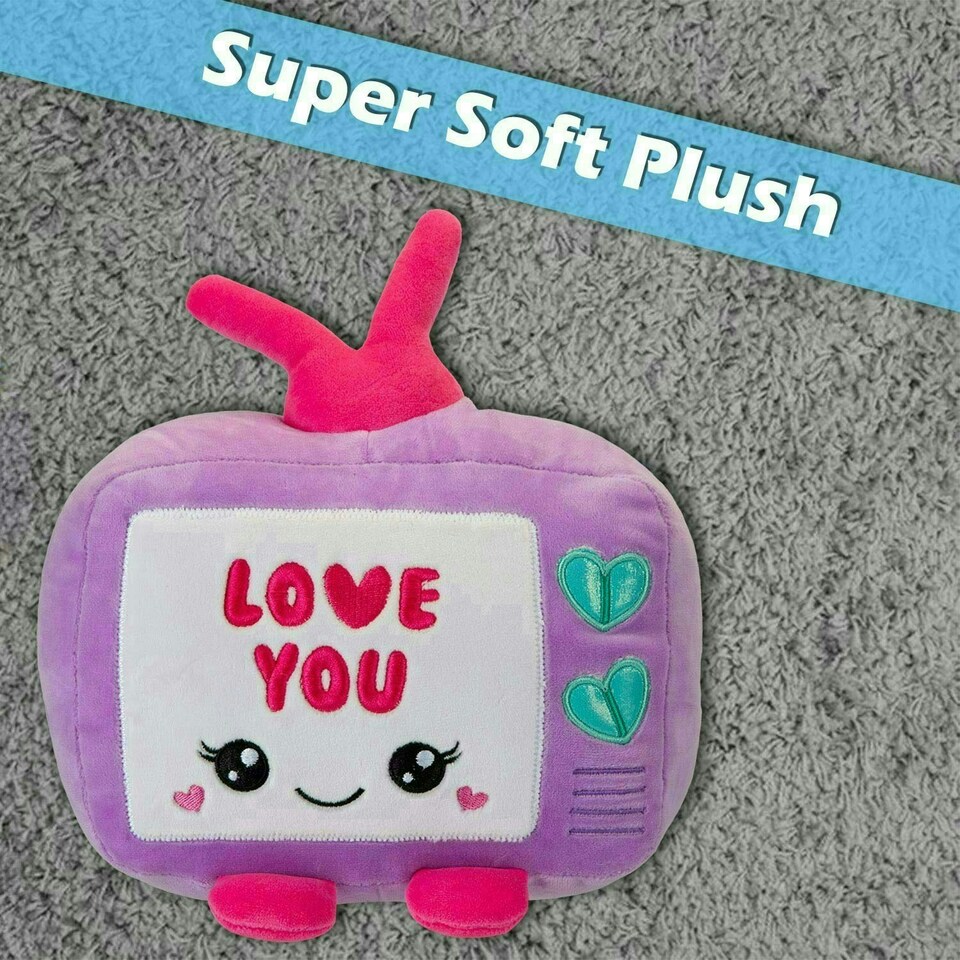 image 1 of TV Soft Toy Cute Plushie Huggable Cuddly Stuffed Toy Gift 20cm Purple