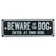 image 2 of 3pk Beware Of The Dog Enter At Own Risk Home Gate Dog Warning Sign