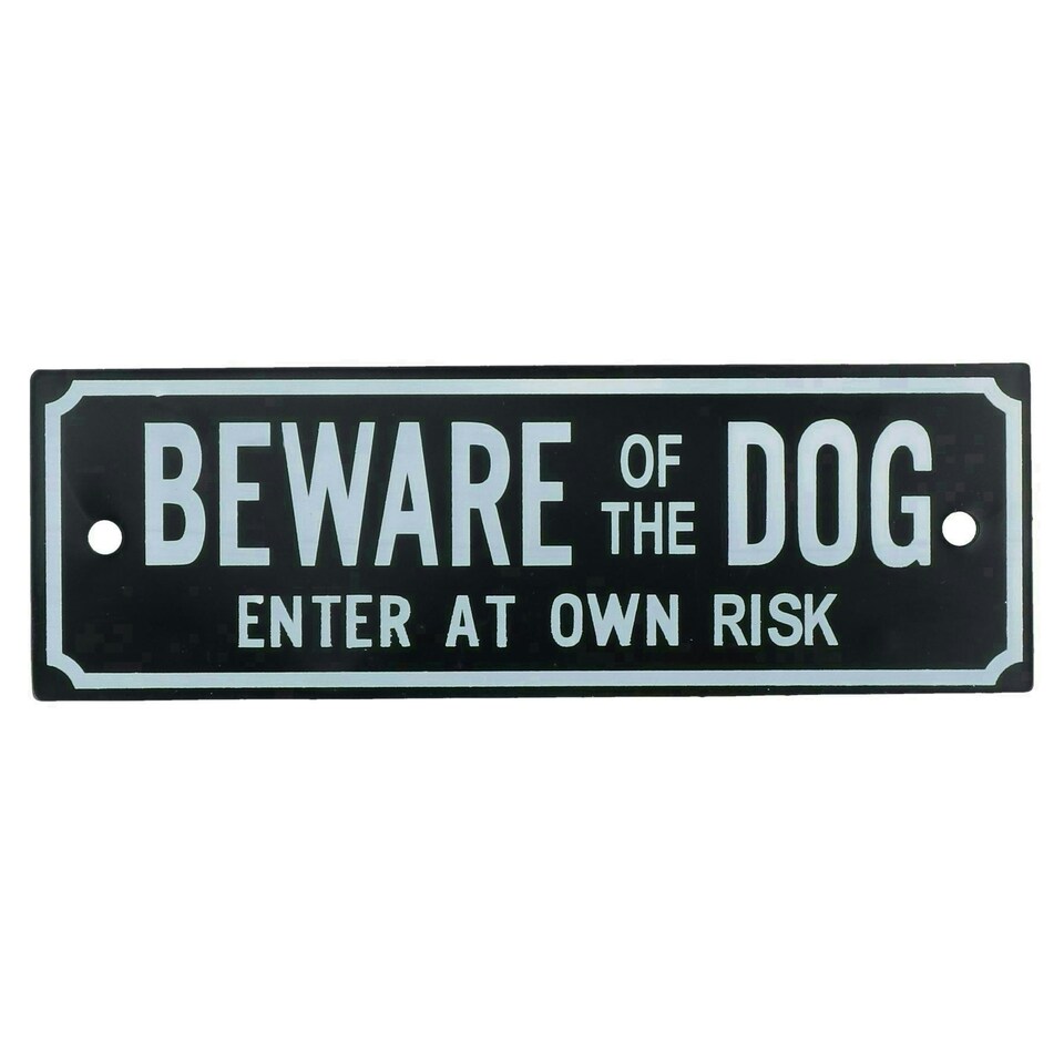 image 1 of 3pk Beware Of The Dog Enter At Own Risk Home Gate Dog Warning Sign