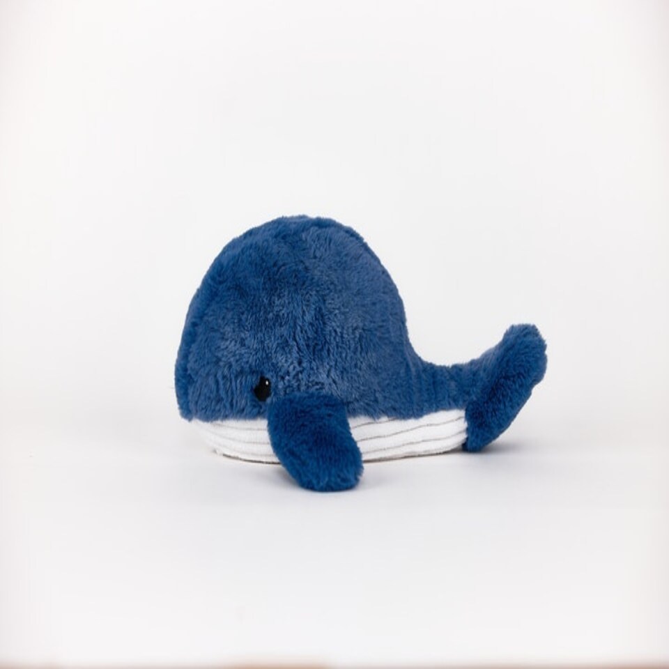 image 1 of Warmies Plush Blue Whale Microwavable LARGE