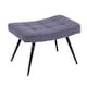 image 4 of Vera Fabric Occasional Living Room Modern Accent Chair with Footstool (Charcoal)