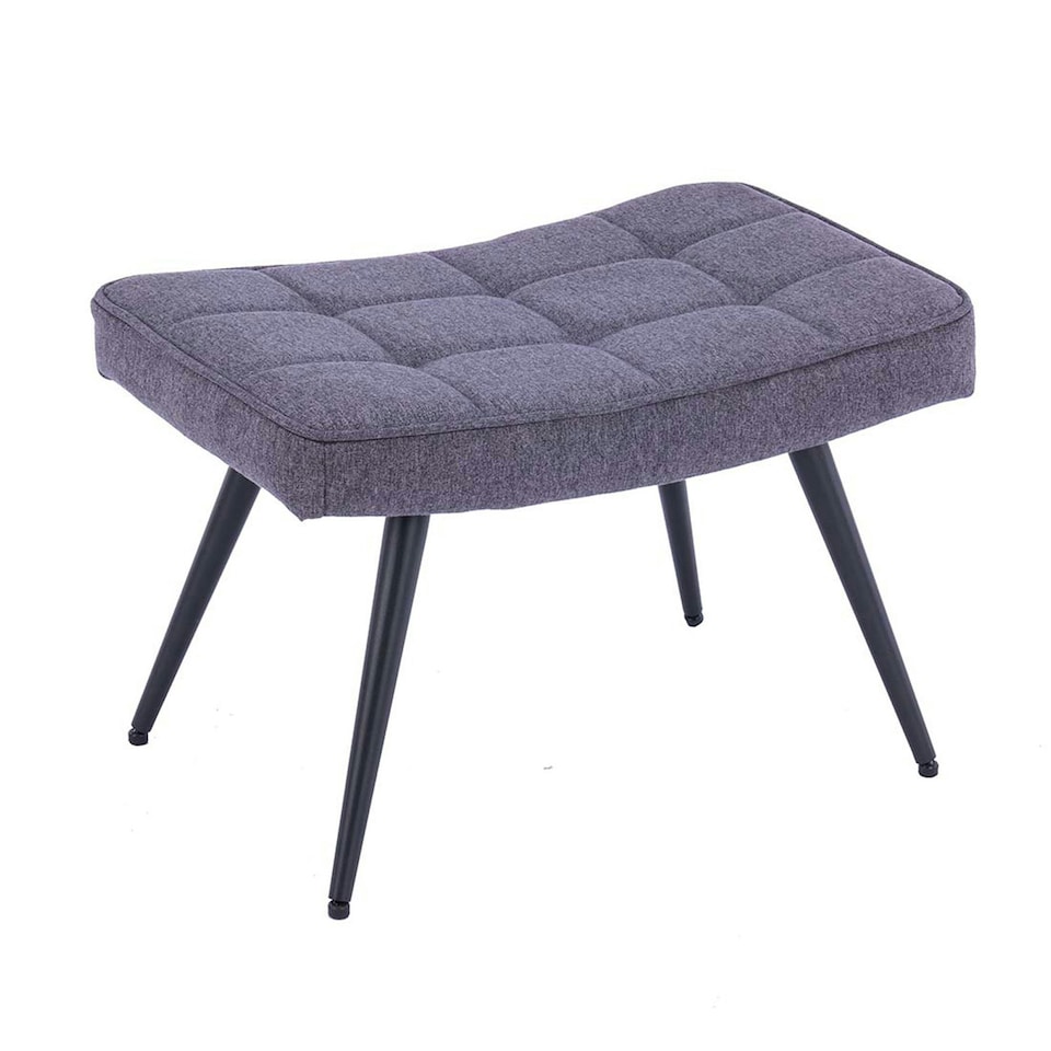 image 1 of Vera Fabric Occasional Living Room Modern Accent Chair with Footstool (Charcoal)