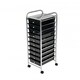 image 7 of Oypla 10 Drawer Storage Mobile Makeup Salon Trolley Portable Storage Organiser Black