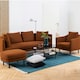 image 3 of Bayonne Oval Coffee Table with Smoked Glass Top