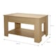 image 3 of Oak High Gloss Lift Top Storage Coffee Table Brown | Oak