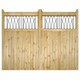 image 2 of Windsor Low Double Driveway Gate - Pressure Treated Scandinavian Redwood - W3300 x H1200 mm Brown