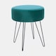 image 3 of OHS Matte Velvet Round Hairpin Stool Home Modern Decor Soft Plush Foot Rest Desk Vanity Chair