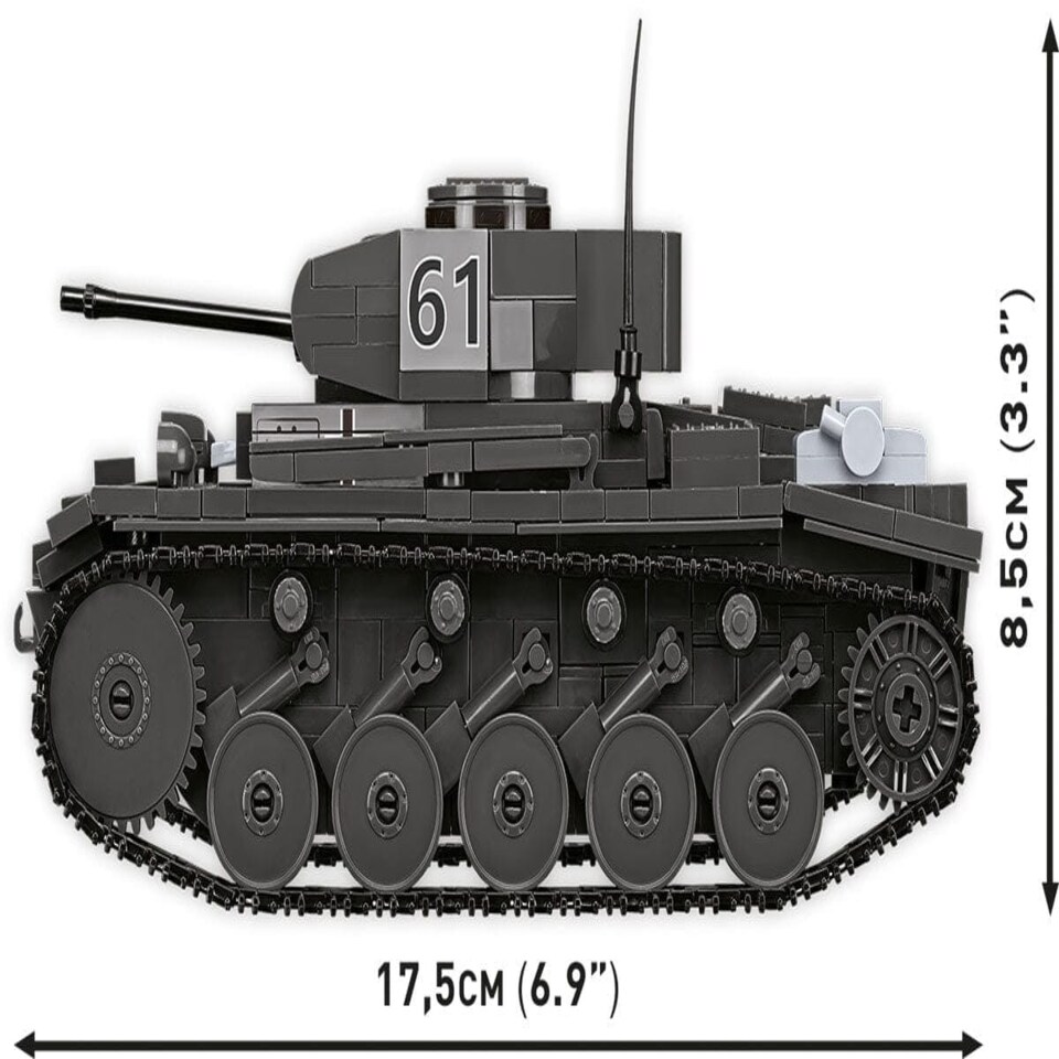 image 1 of Panzerkampfwagen II Ausf. F brick tank model - COBI 2597 - 812 bricks