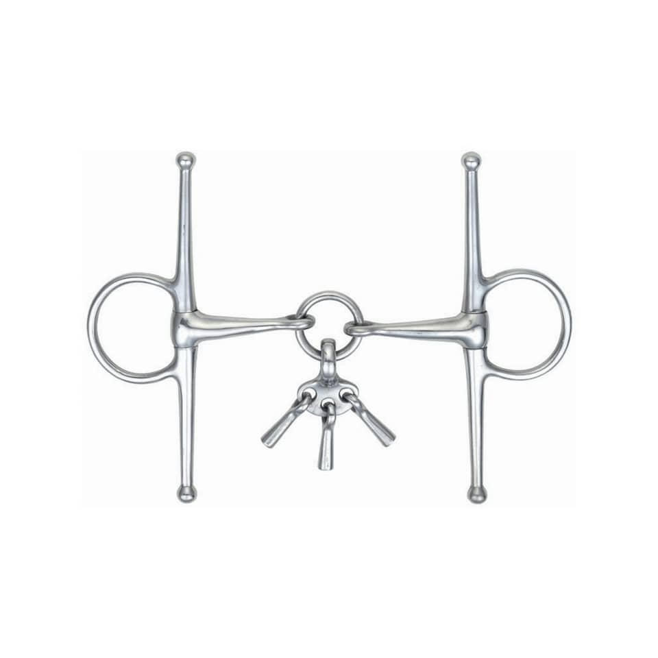 Shires Jointed Horse Full Cheek Snaffle Bit - Silver - 5in