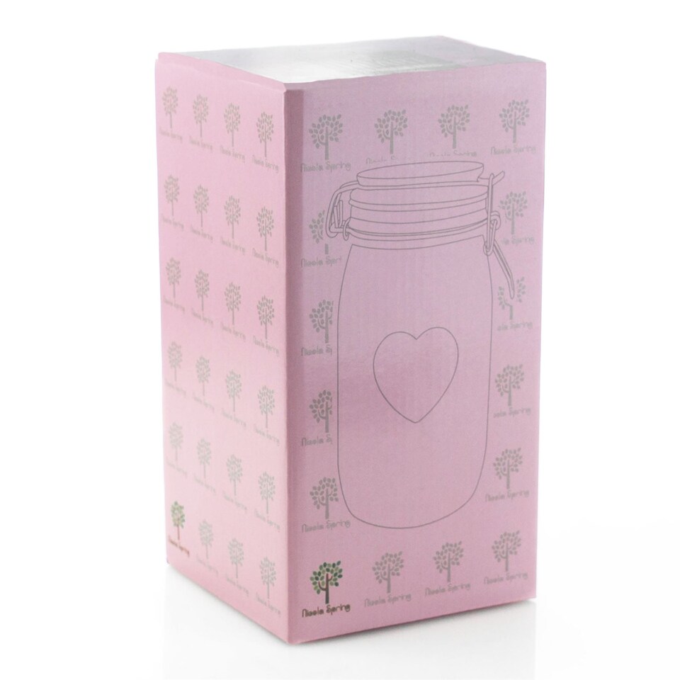 image 1 of Nicola Spring Heart Glass Storage Jars - 1.5 Litre - Clear Seal - Pack of 3