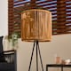 image 5 of OHS Rattan Solar Floor Lamp Cordless Outdoor Garden Light Auto Sensor | Bronze | Natural