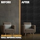 image 6 of NOVECRAFTO Brick Effect 3D Wall Panels – 6 Sheets Covering 1.5m² | 16.15ft² Interior Cladding Set | Urban Brick Design – Each Panel 50x50cm Urban Brick Black