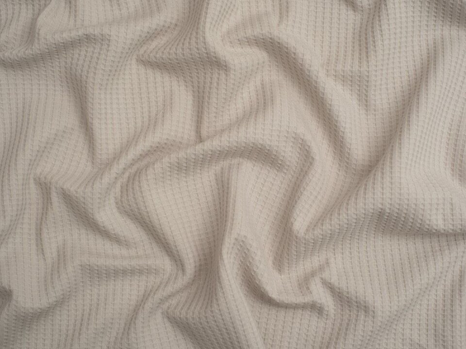 Minerva Core Range Grey Waffle Textured Stretch Knit Fabric for Dressmaking, 140cm / 55" Wide - per metre