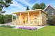 image 1 of Liverpool 2-Log Cabin, Wooden Garden Room, Timber Summerhouse, Home Office - L580 x W430 x H239.4 cm | Brown