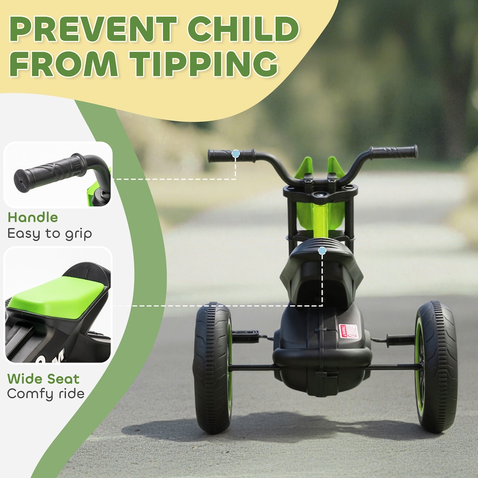 image 1 of AIYAPLAY Kids Tricycle Baby Trike, 3 Wheel Toddler Balance Bike, Green
